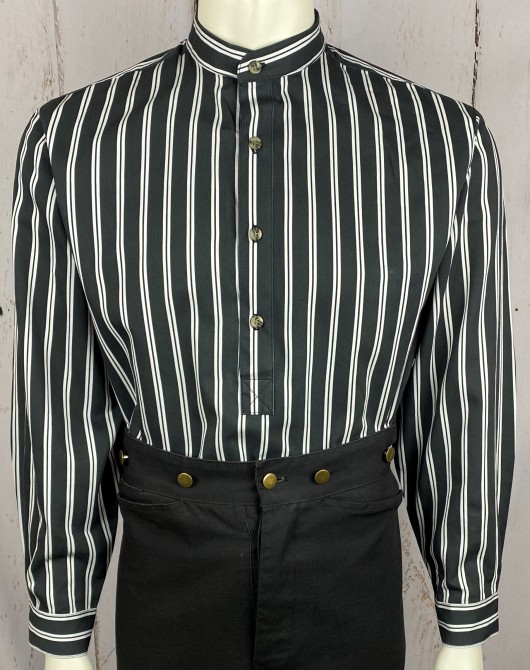 Hombre Brown with Navy Stripe Shirt (2XLarge)